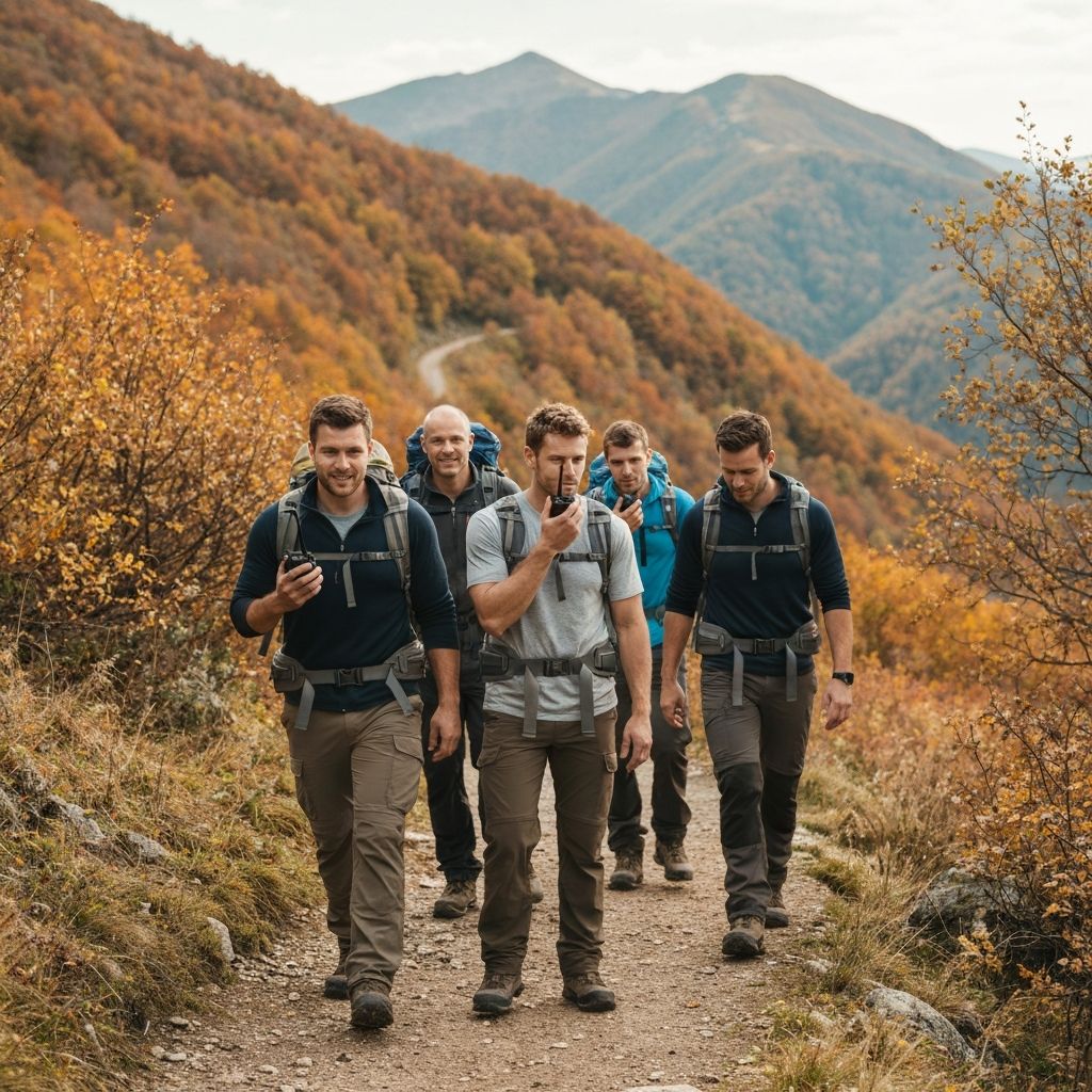 People using mesh radios in the field